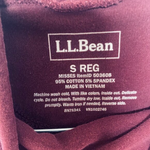 L.L. Bean Cow Neck Sweatshirt Womens S Burgundy Pullover Athleisure Outdoors Com - Picture 2 of 8